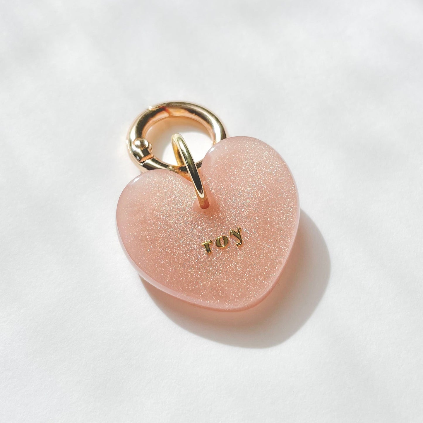 Heart Tag - Mono (shimmer pink beige)