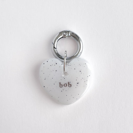 Heart Tag - Cookie Cream (silver)